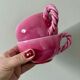 Set of 2 antique pink ceramic mugs