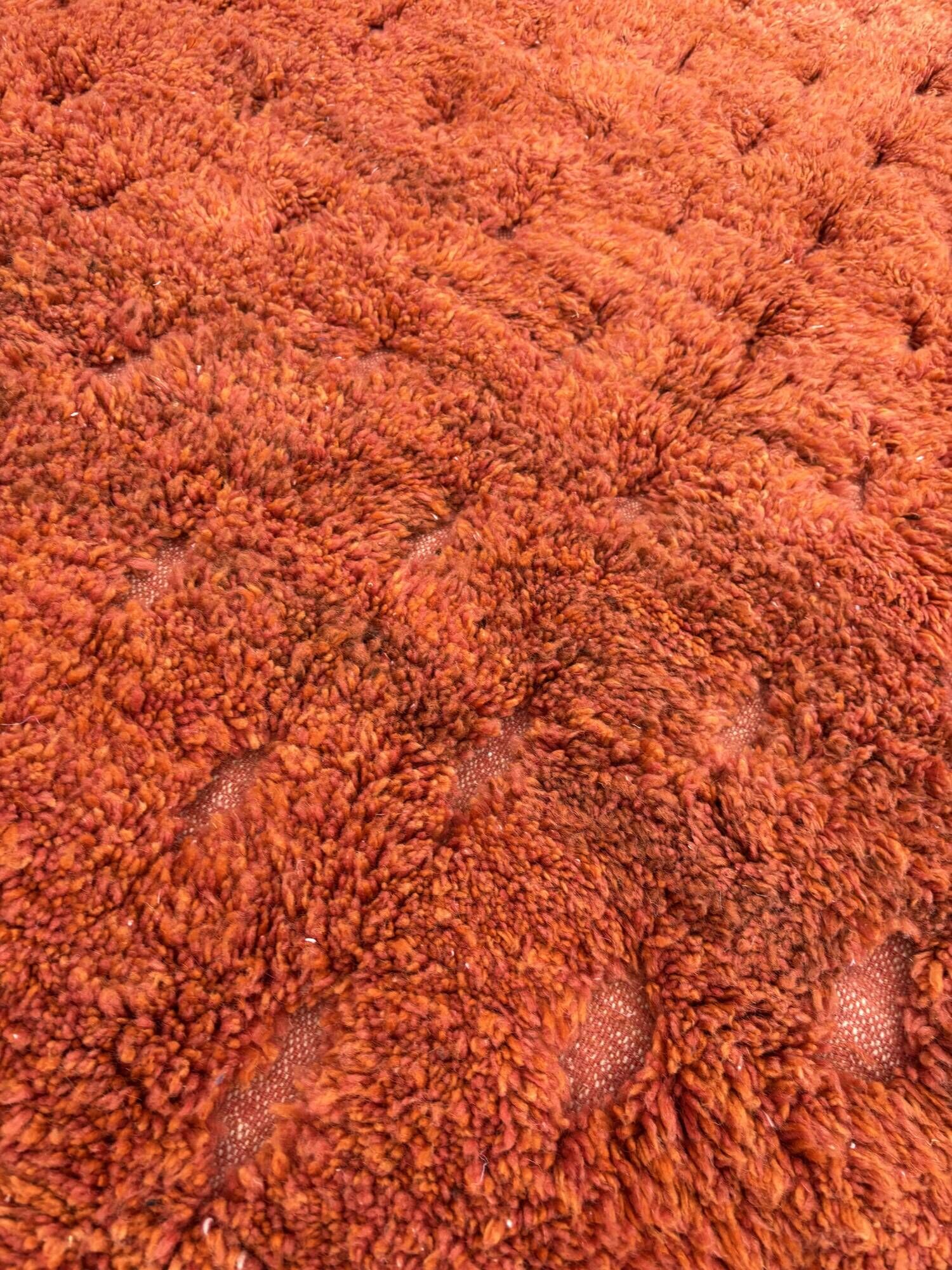 Naraja/ Mrirt Berber rug in orange natural wool