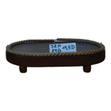 Antique wedding globe in oval glass 32 cm high