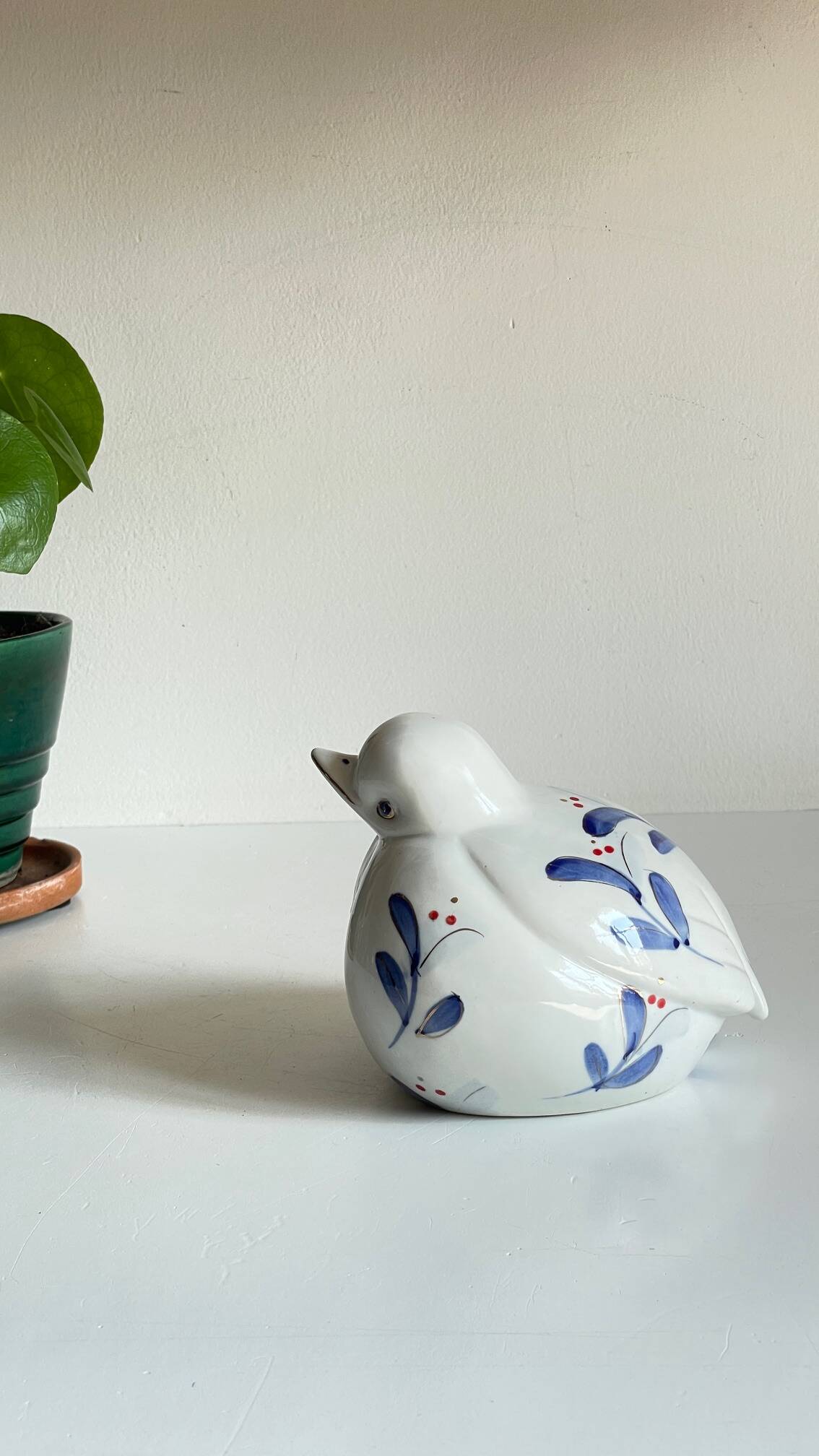 Oiseau vintage en porcelaine chinoise