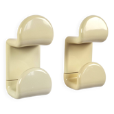 Pair of gedy 1970s hooks in vintage space age abs