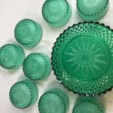 Saladier et 8 coupelles en verre Arcoroc