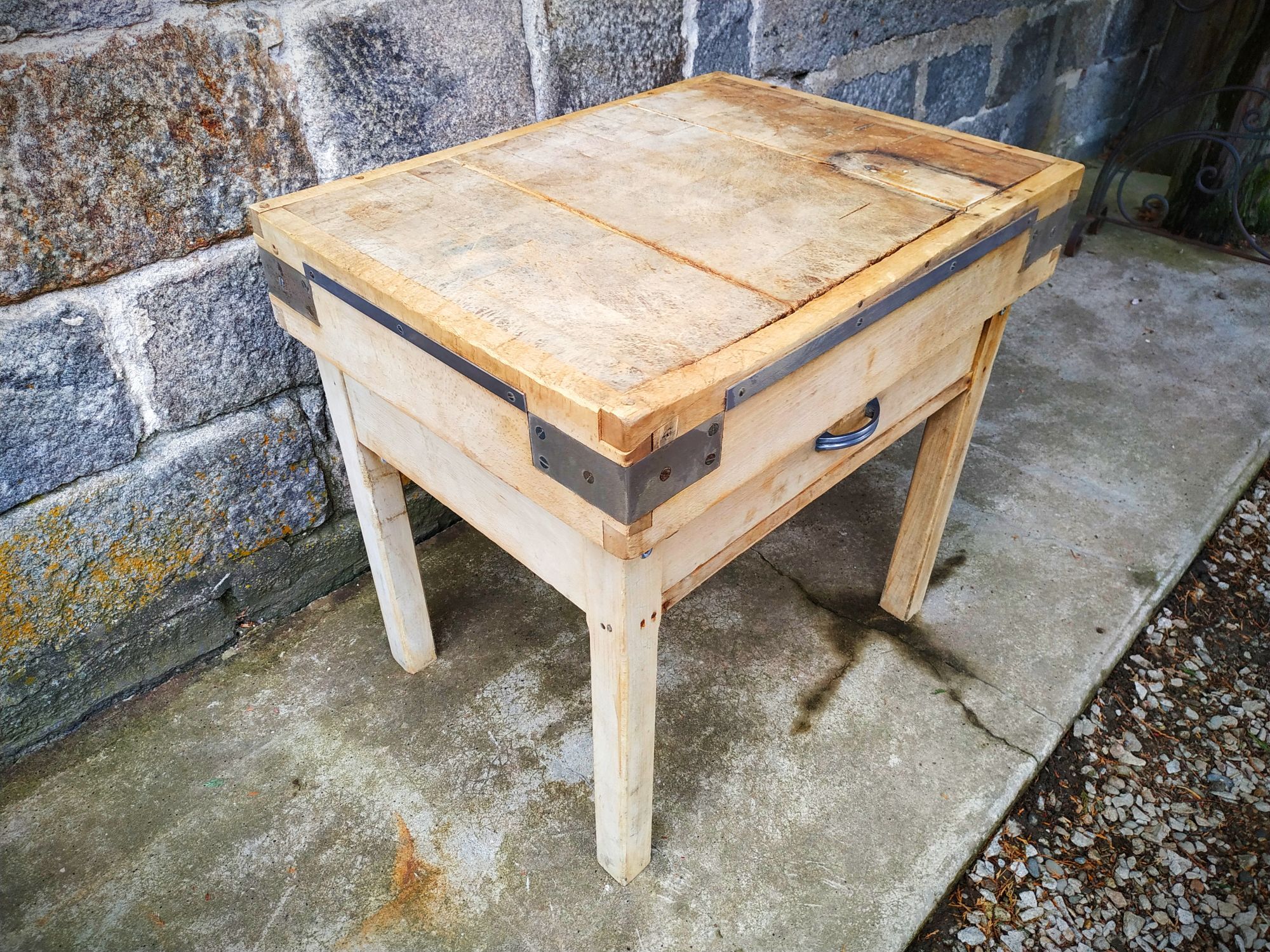 Old butcher's bill in solid beech