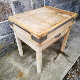 Old butcher's bill in solid beech