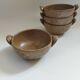 4 stoneware ear bowls