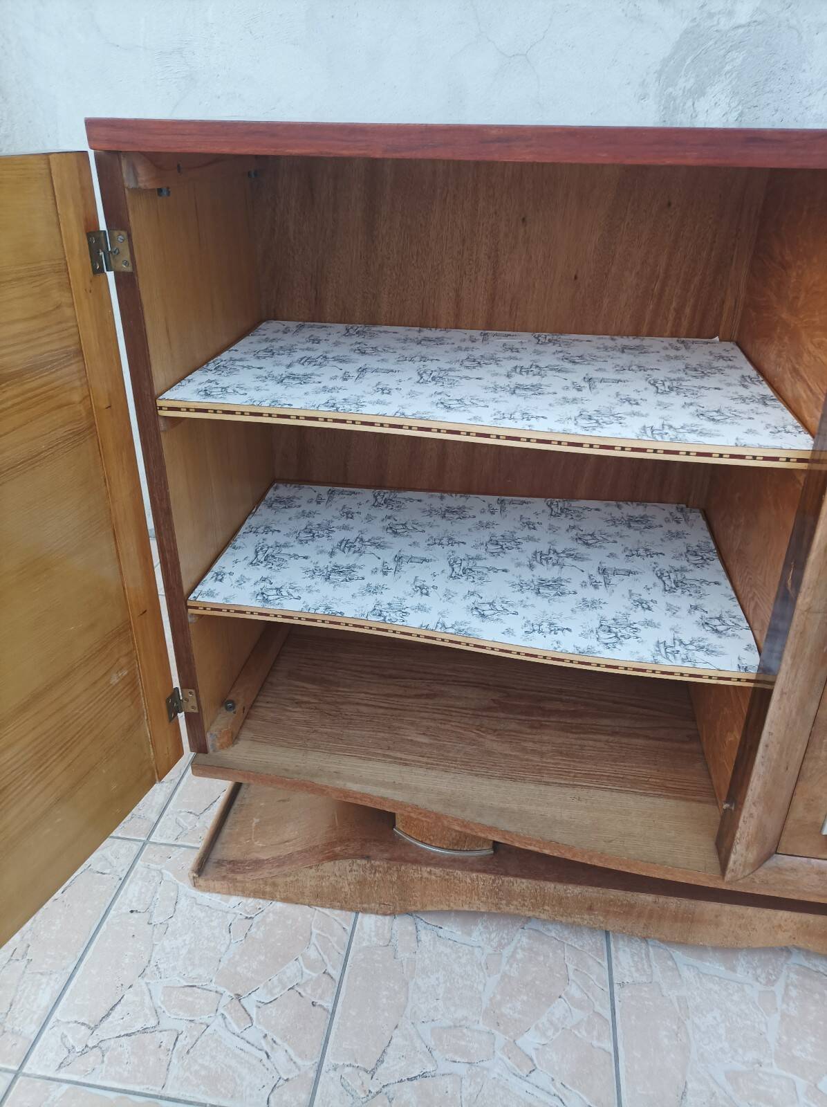 Art Deco walnut burl enfilade