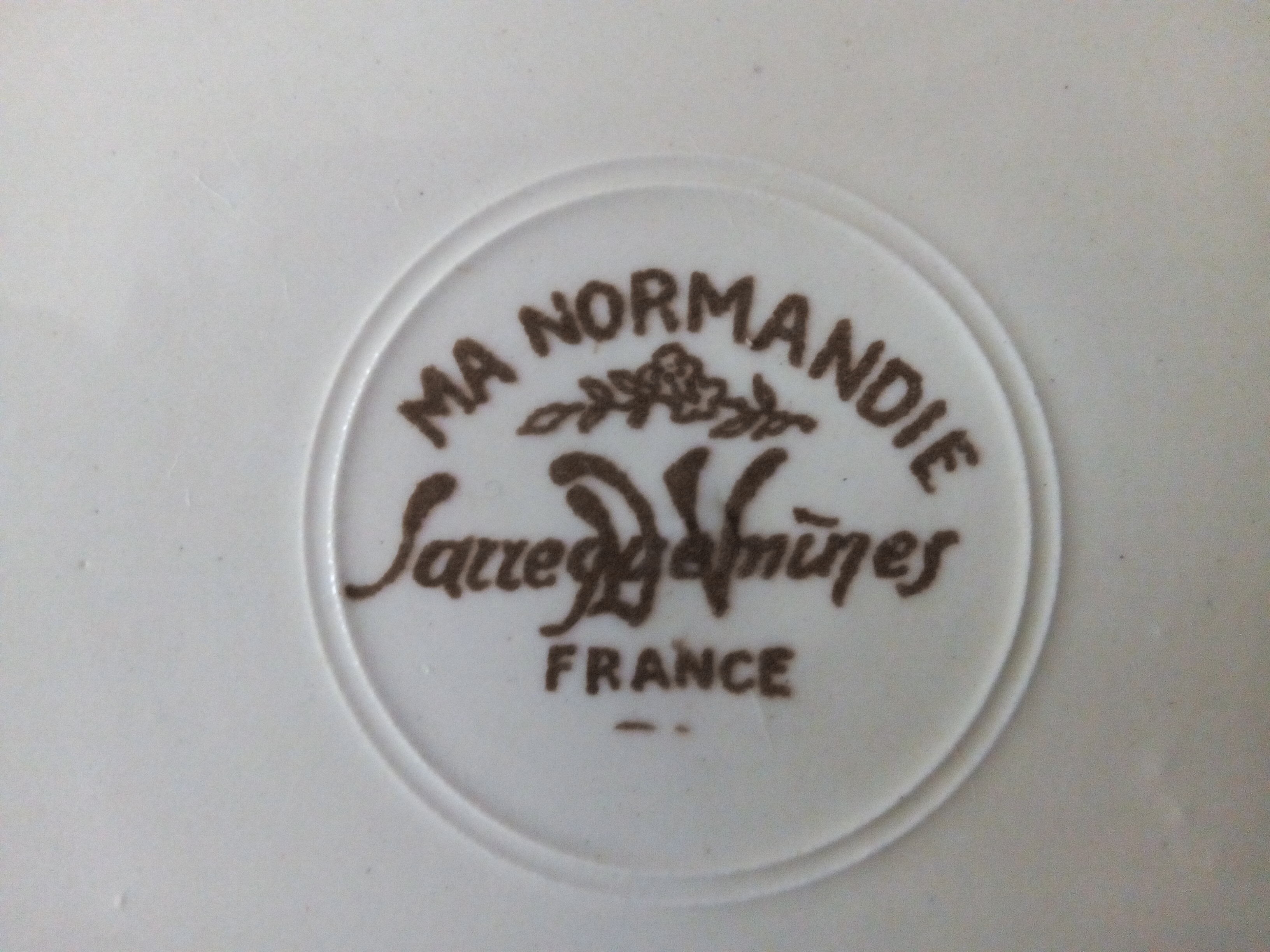 5 hollow plates faience sarreguemines ma normandie