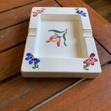 Cendrier en faïence de Digoin modèle Fleurs