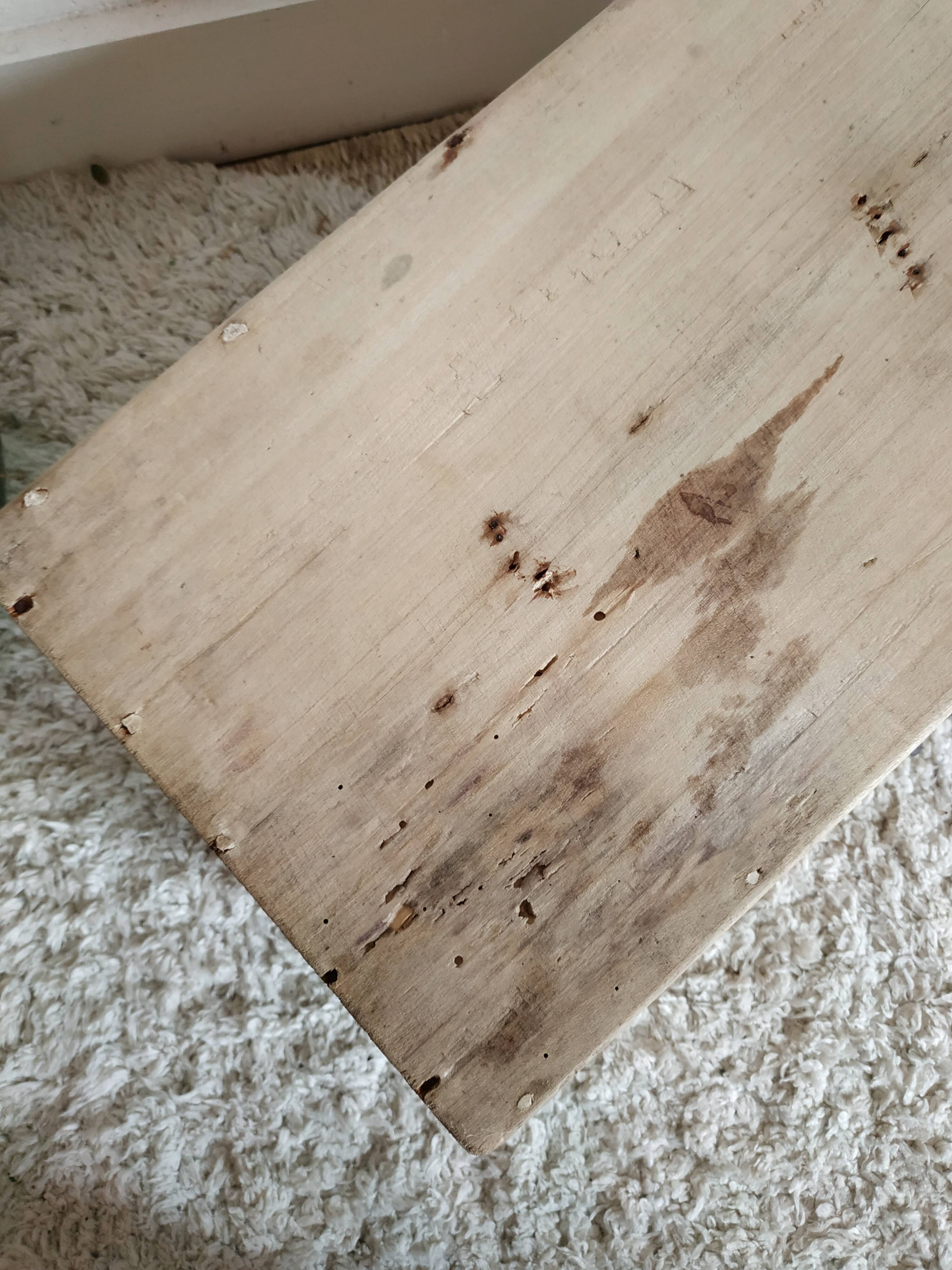 Old raw wooden box