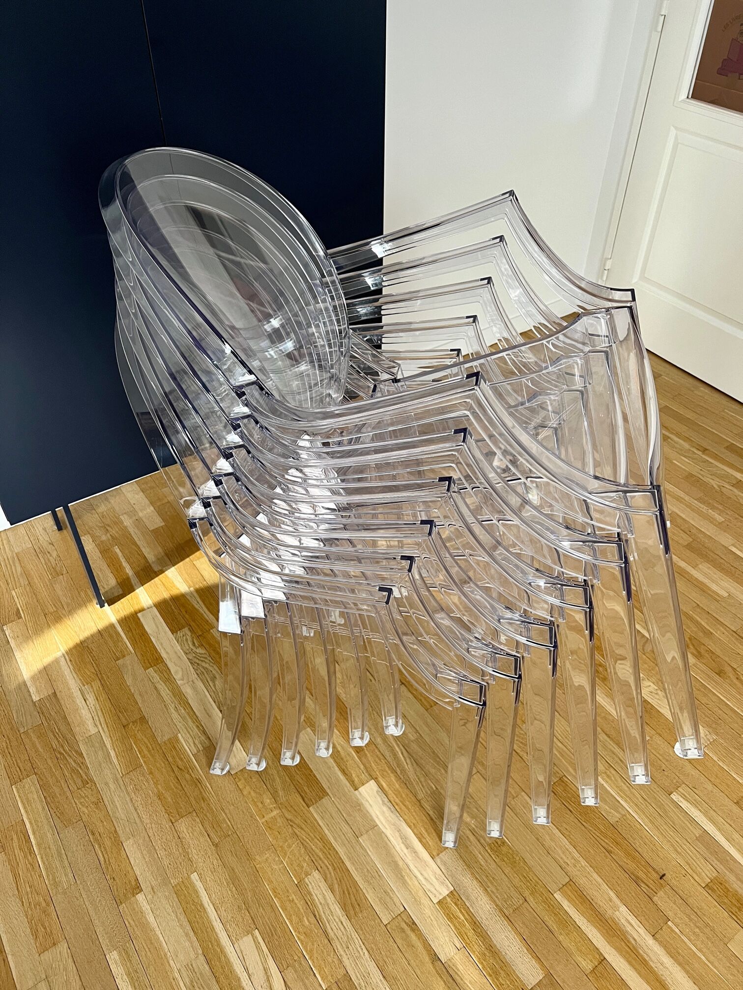 Set of 6 kartell Louis Ghost chairs - Philippe Starck
