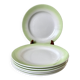 set of 6 pastel gradient light green dessert plates 40s-50s