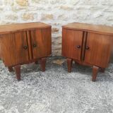 Walnut bedside tables