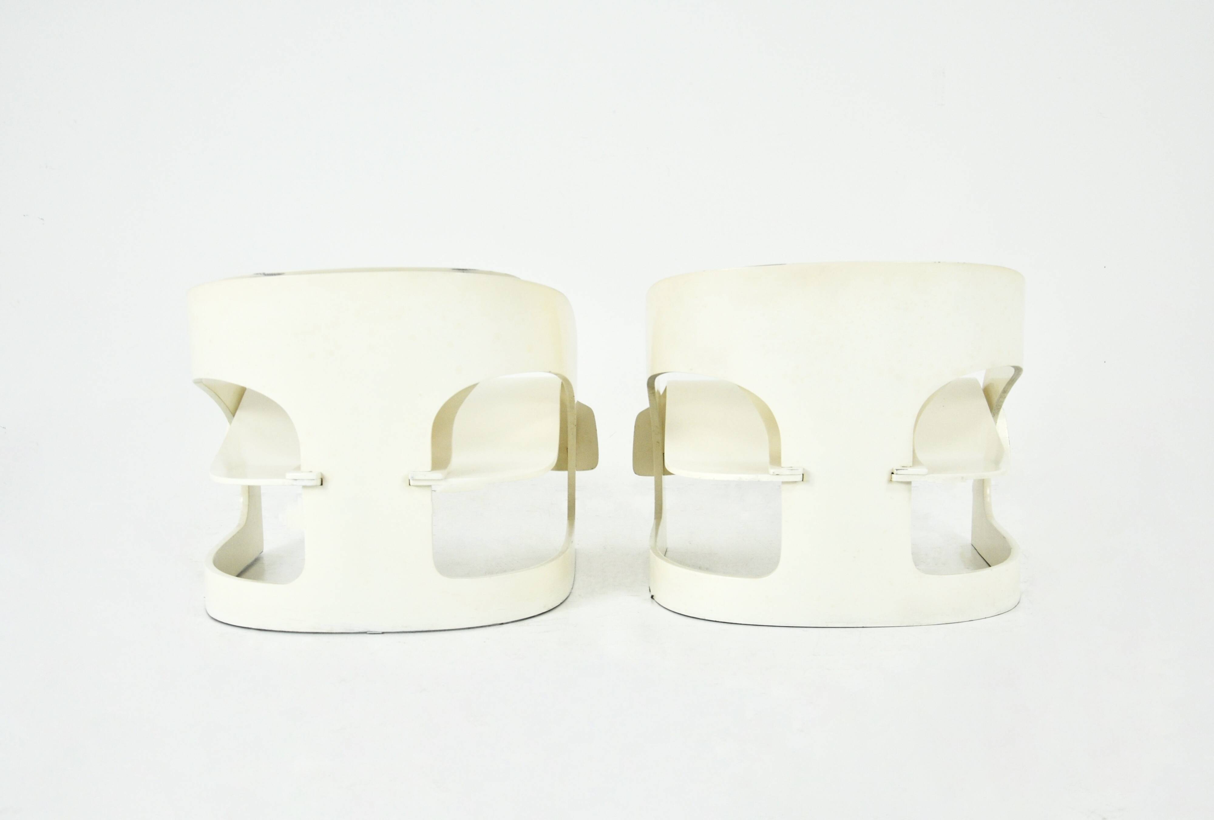 Set of 2 Model 4801 Armchairs by Joe Colombo for Kartell, 1960s