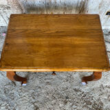 Louis xv style writing table nightstand wood + drawer 19th century walnut vintage