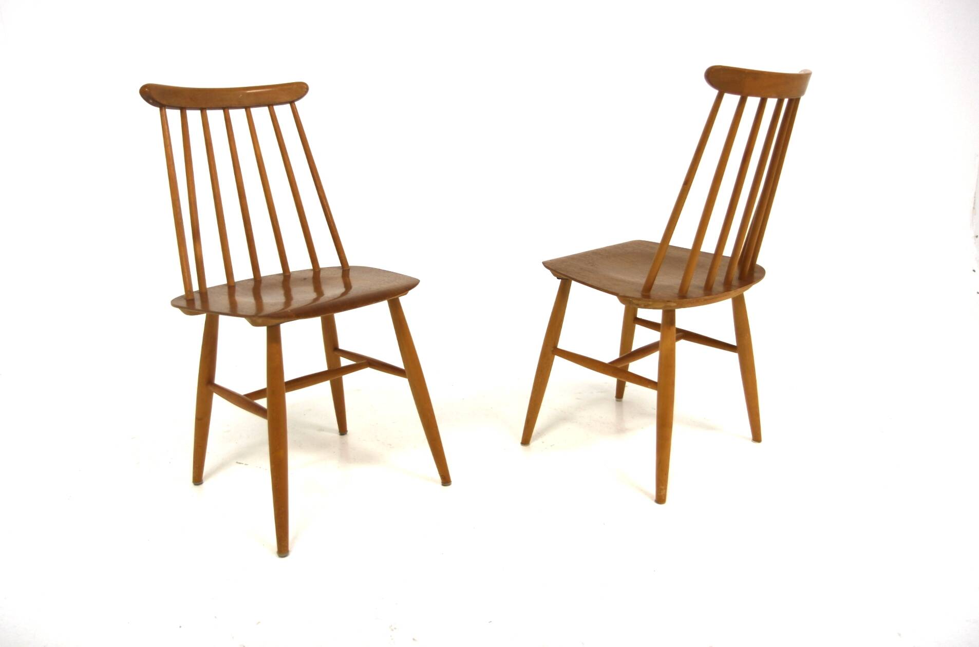 Set of 2 "Fanett" chairs in teak by Ilmari Tapiovaara, Sweden, 1960.