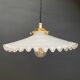 Vintage lampshade suspension in white opaline