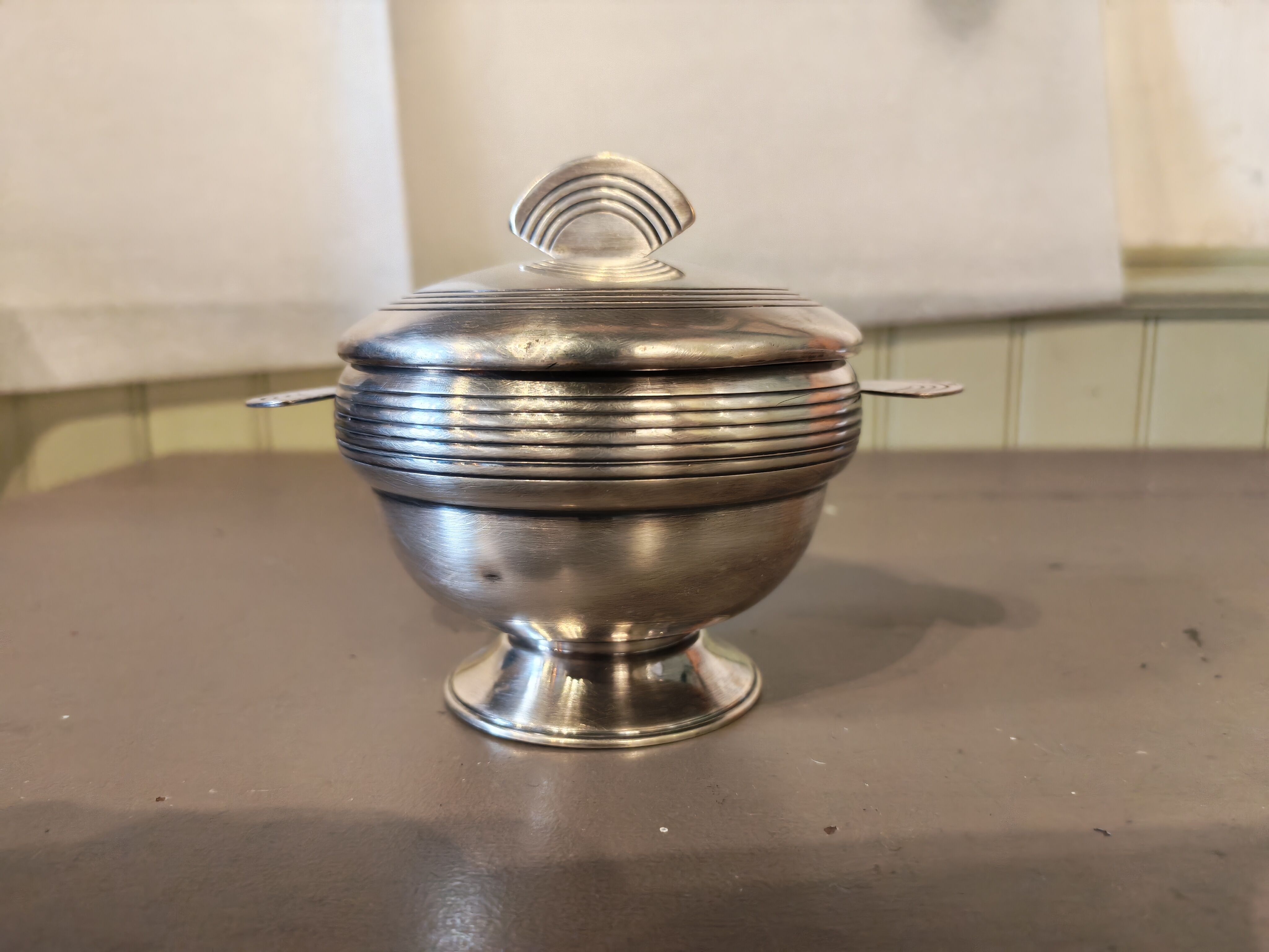 Art Deco silver-plated bonbonnière