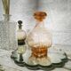 Art Deco pink decanter