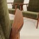 Ensemble de 4 Fauteuils Mid-Century Modern – Velours olive vert 