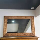 Large wall mirror in carved wood – handcrafted work