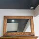 Large wall mirror in carved wood – handcrafted work