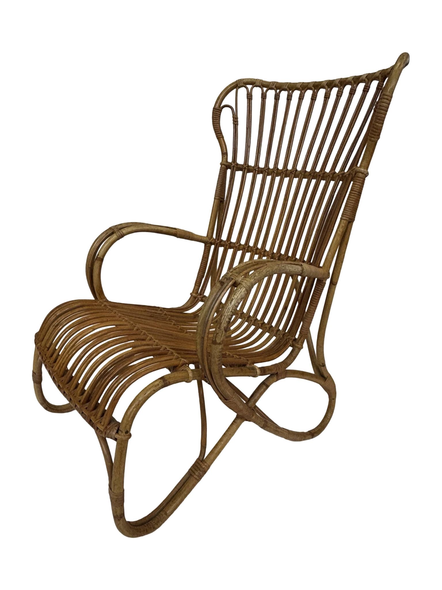 Set of two Belse 8 model Rattan chairs by Dirk van Sliedregt Rohe Noordwolde 1960