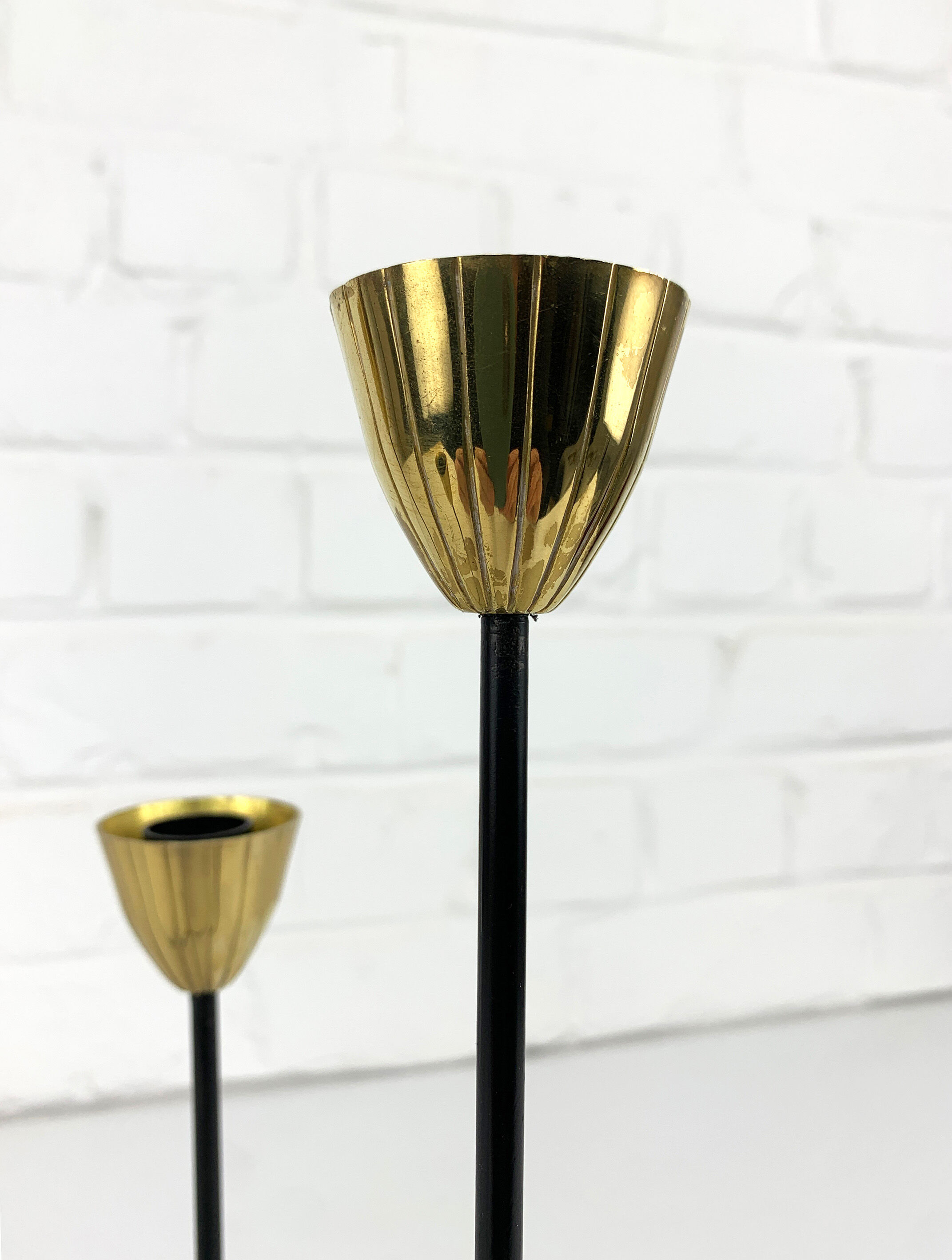 Mid-Century Scandinavian candlestick, Gunnar Ander's candle holder for Ystad Metall, Sweden