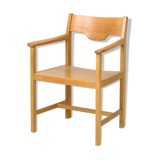Wooden chair with armrests