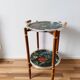 Pedestal table, round side table with serving trays