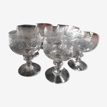 Antique standing water glasses