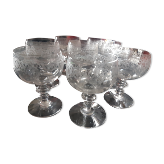 Antique standing water glasses