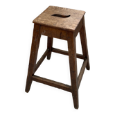 Tabouret d’atelier haut en chêne