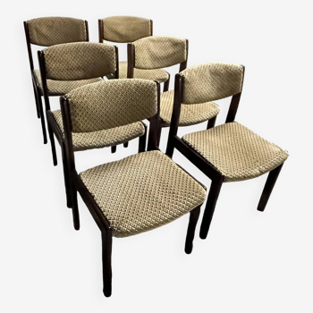 6 chaises en bois 1960 1970 style scandinave vintage