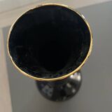 Vase bleu doré