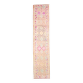 Tapis coureur vintage super doux rose, 85x394 cm