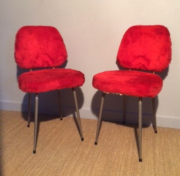 Paire de chaises ''moumoute