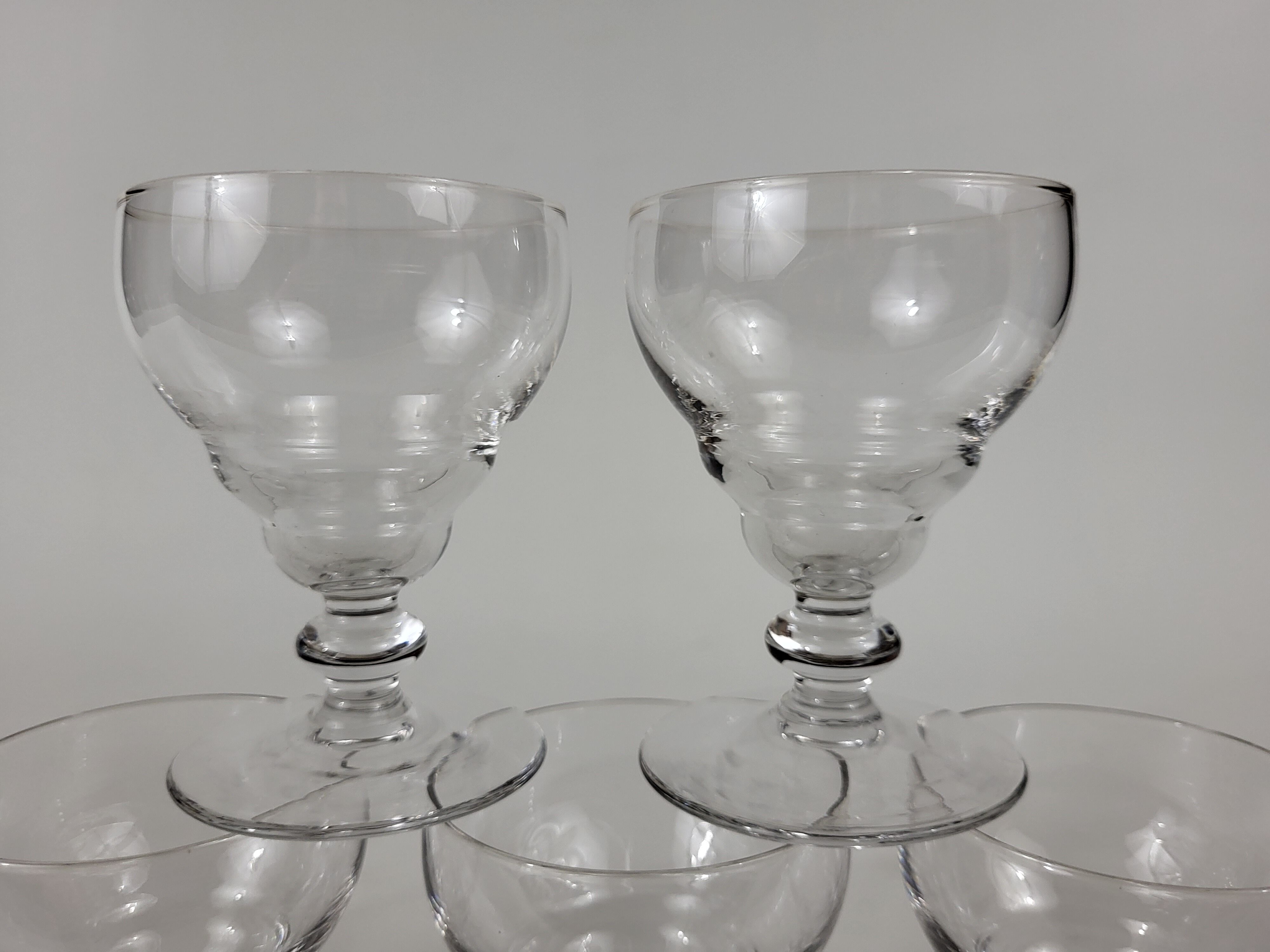 Set of 6 glasses aperitif blown glass