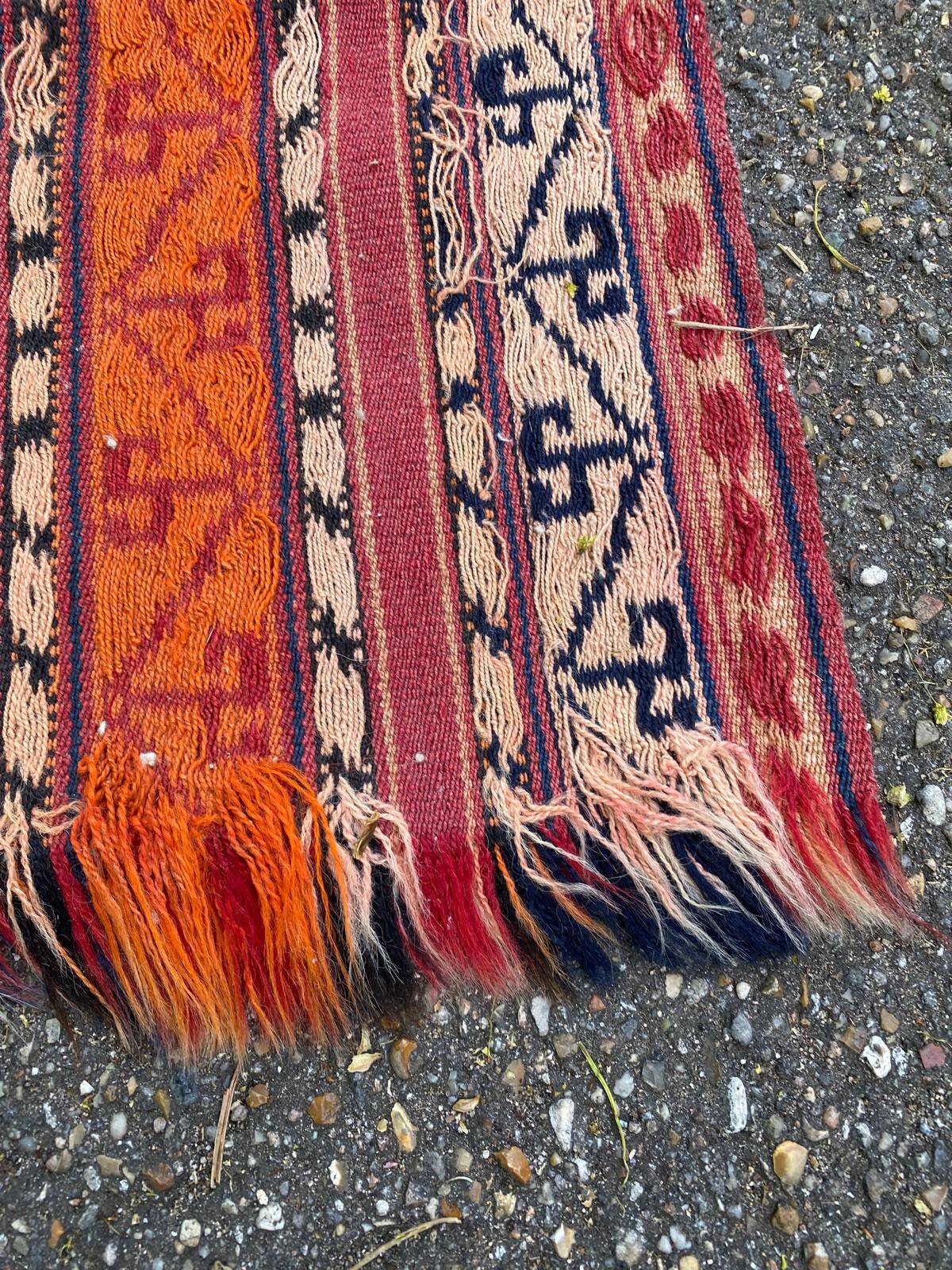 Kordi Persian rug hand-woven wool kilim 50x100cm