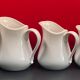 Series of 5 white milk jars cosy & trendy, guest room