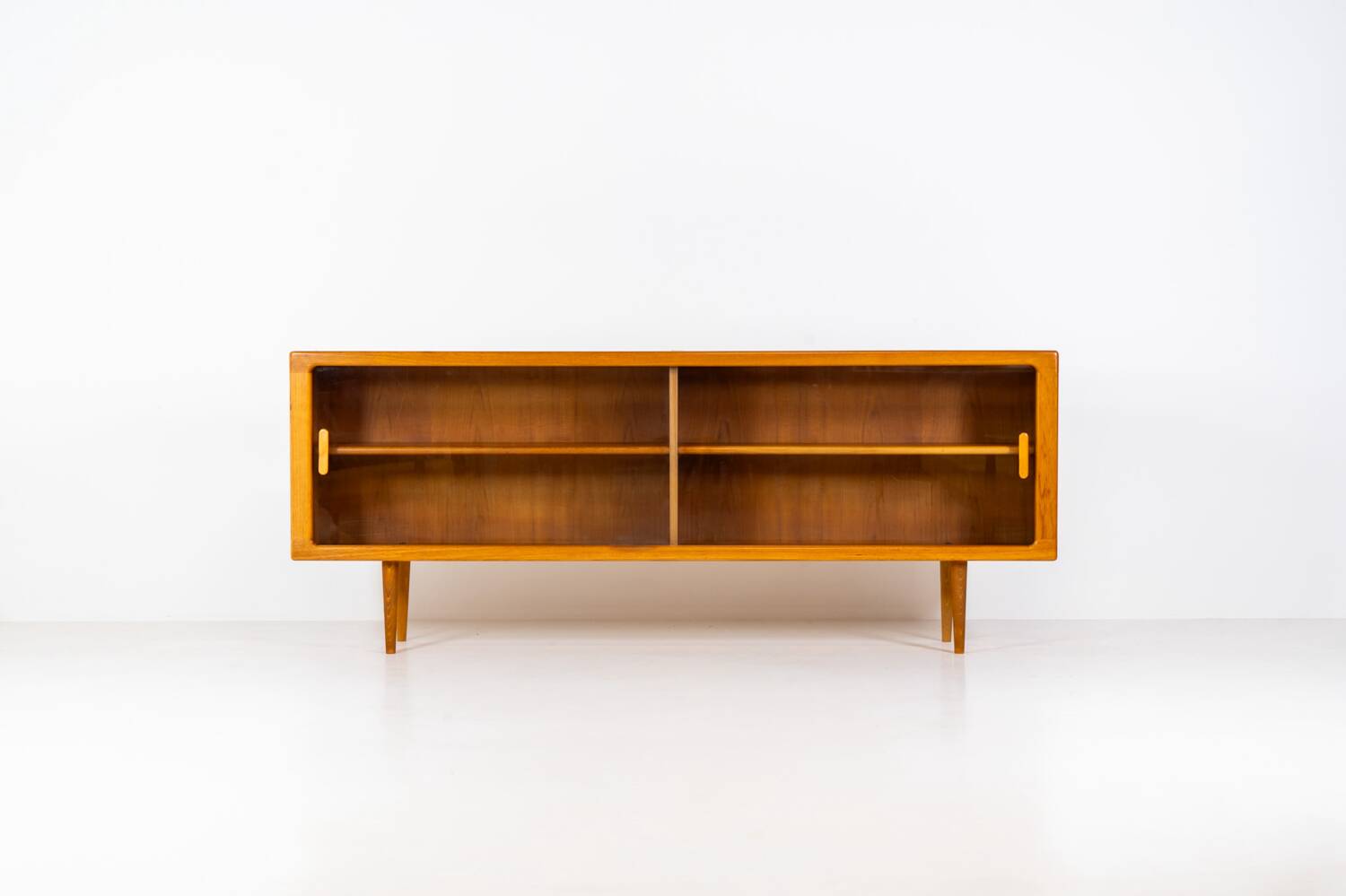 Sideboard with glass doors by CFC Silkeborg (Denmark, 1960s).