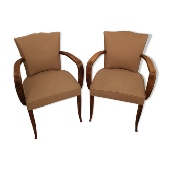Paire de fauteuils art déco bridge