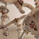 Large hand-painted gilded chandelier mangani ceramiche porcelain