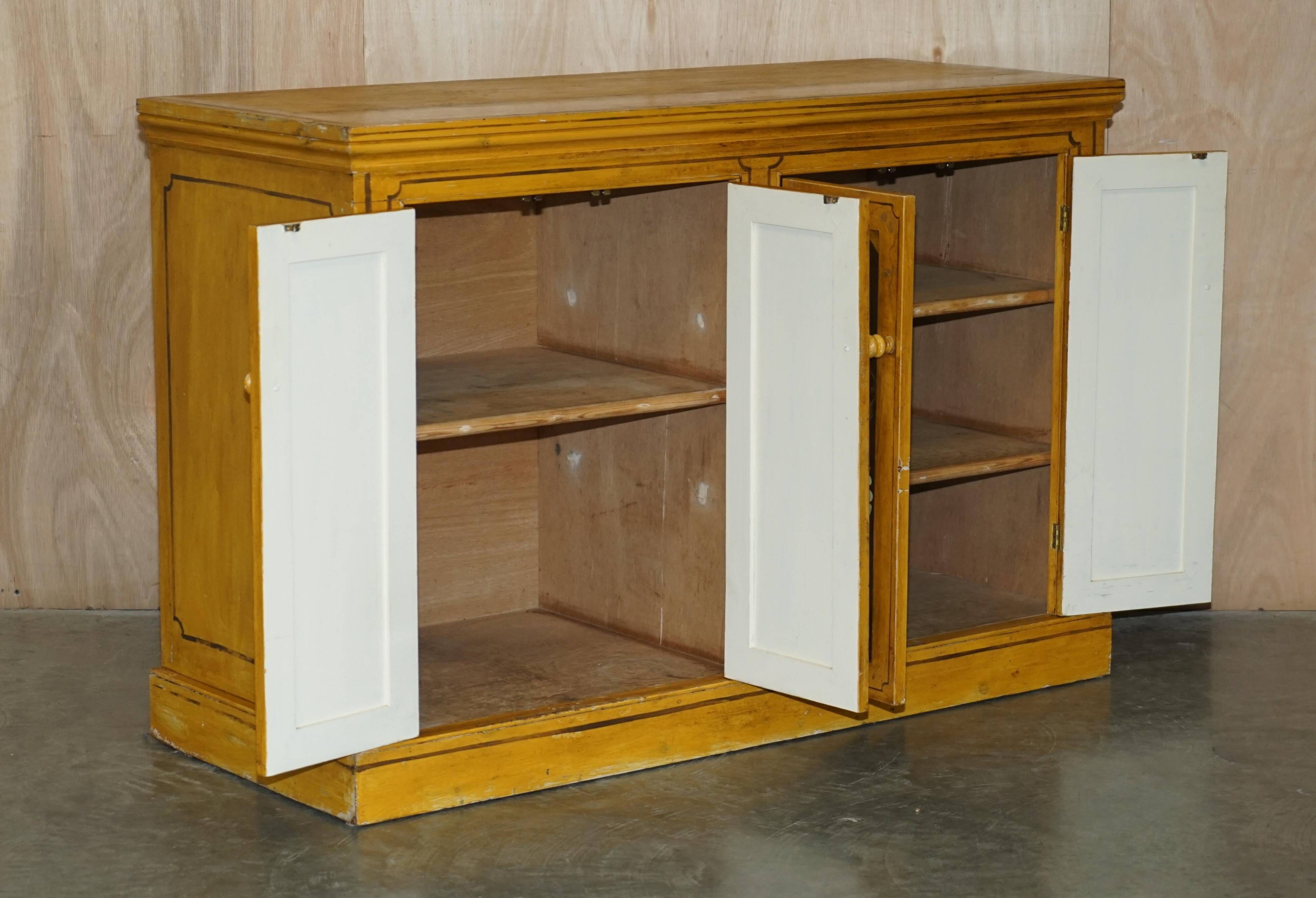 French antique steward's buffet circa 1860 in pine.