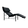 Black leather lounge chair model "Skye" by Tord Björklund Sweden 1970