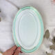 Ravier luneville "dauphine" porcelaine blanc vert