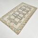 3x6 Cream Blue Oriental Vintage Rug, 109x187Cm
