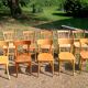 Ensemble de 10 chaises bistrot dépareillées années 1950-70 vintage