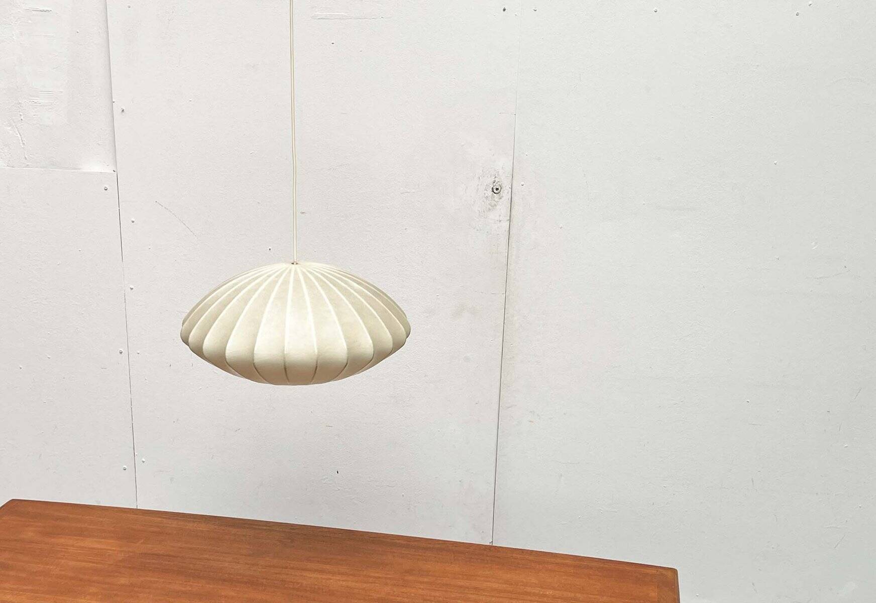 Mid-century modern Cocoon pendant lamp by Friedel Wauer for Goldkant Leuchten, Germany, 1960s.