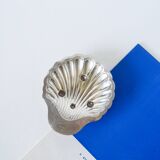 Shell pocket in silver metal, hallmarked, 20th century
