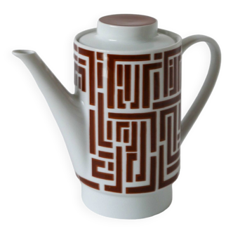 ceramic teapot Modernist patterns Psyché Design 1970